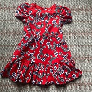 Janie and Jack paisley floral dress size 4 -excellent used condition